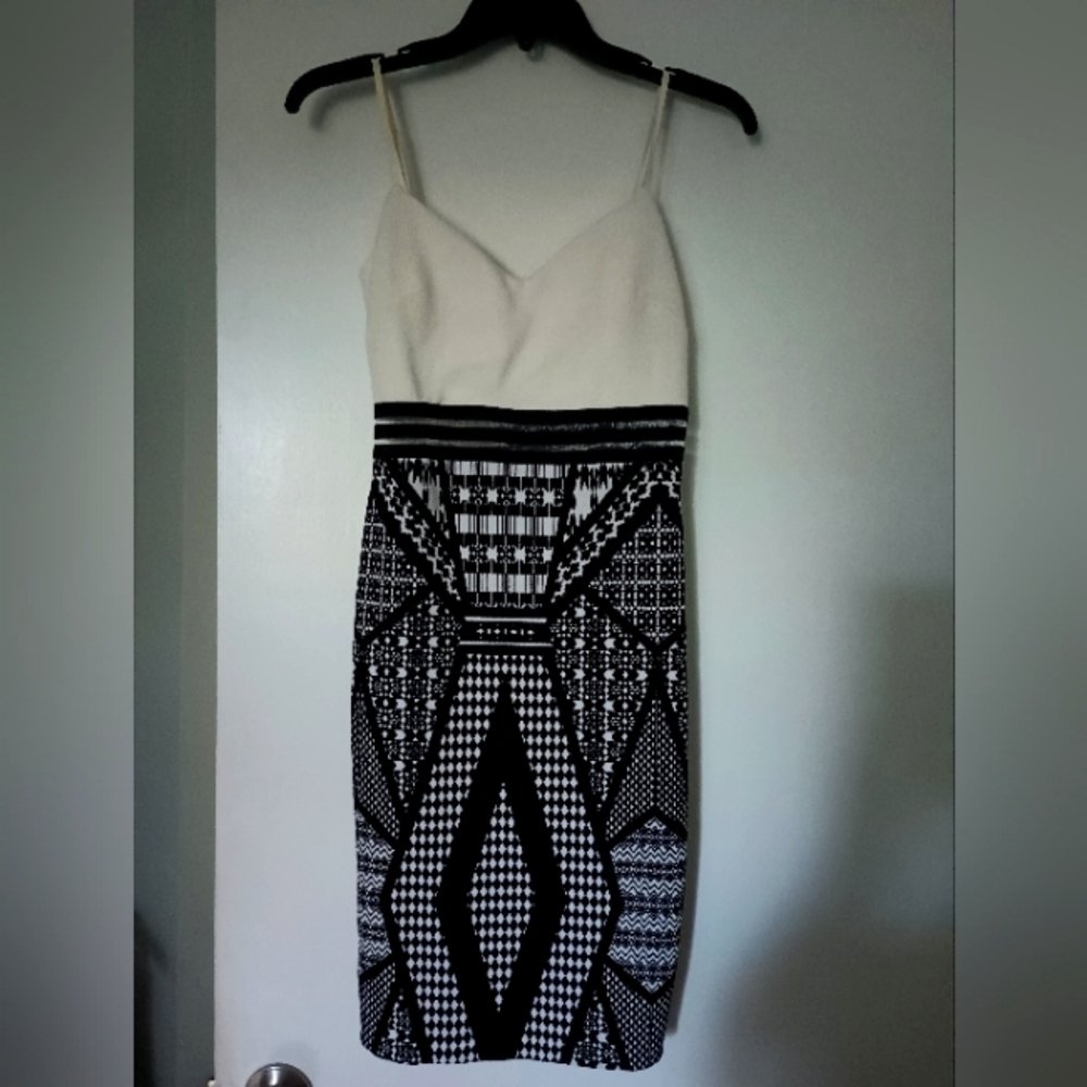 Slim Black and white dress